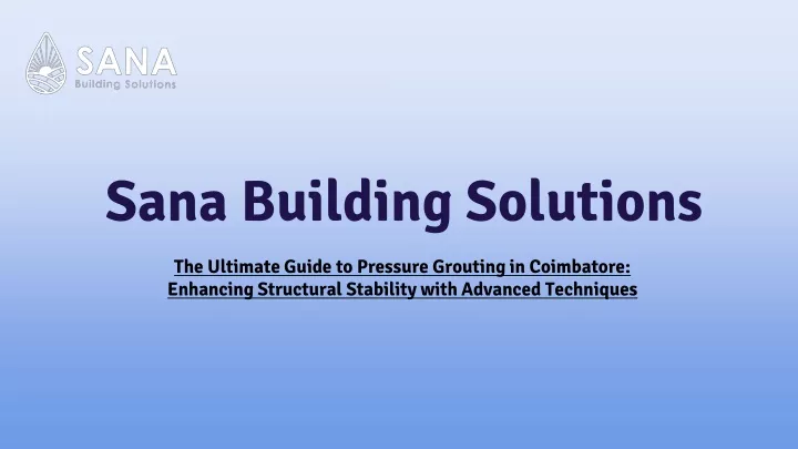 sana building solutions
