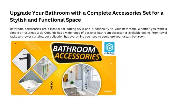 upgrade your bathroom with a complete accessories
