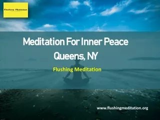 Meditation For Inner Peace Queens, NY