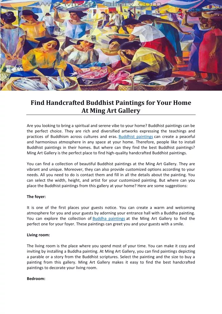 find handcrafted buddhist paintings for your home
