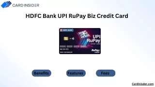 HDFC Bank UPI RuPay Biz Credit Card