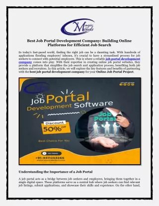 Best Job Portal Development Company