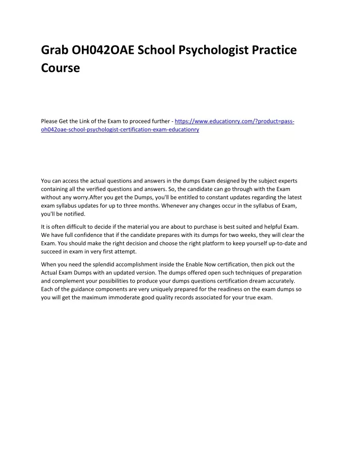 grab oh042oae school psychologist practice course