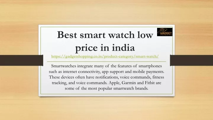 best smart watch low price in india https