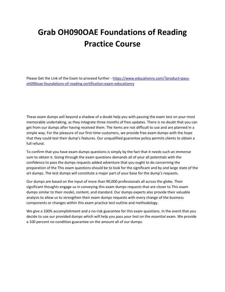 grab oh090oae foundations of reading practice