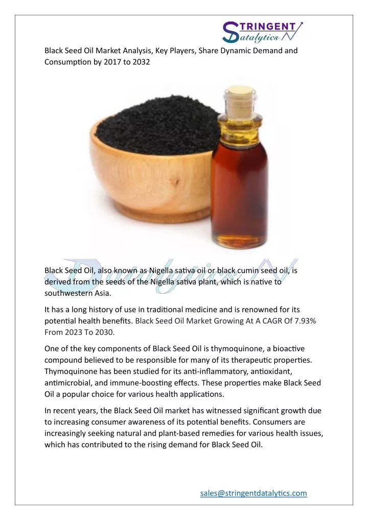 black seed oil market analysis key players share