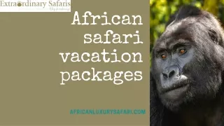 African safari vacation packages