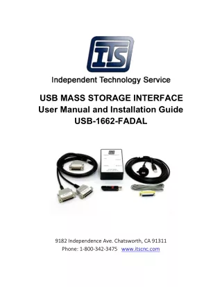 Fadal USB Installation and User Guide