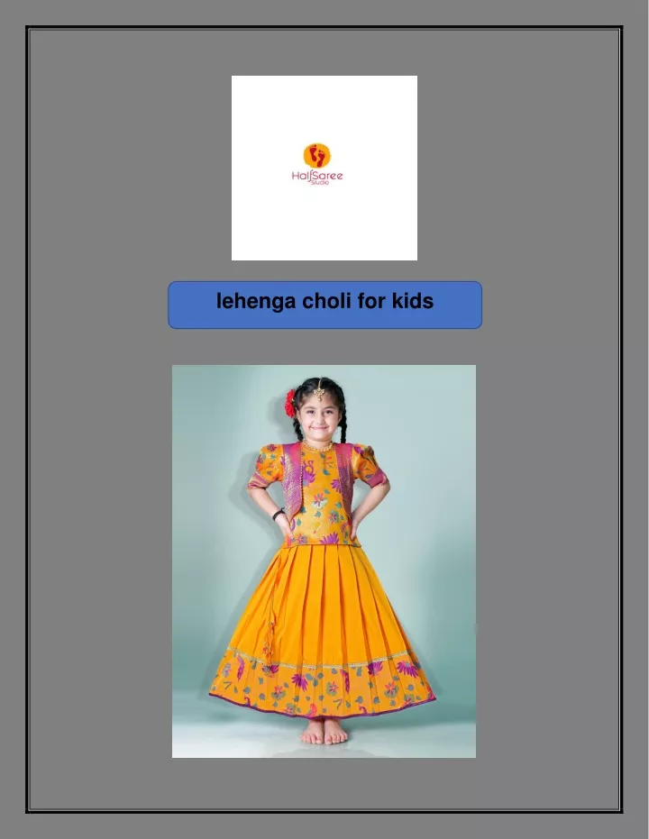 lehenga choli for kids
