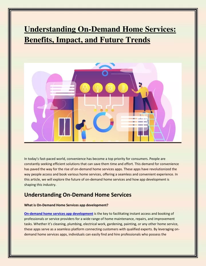 understanding on demand home services benefits