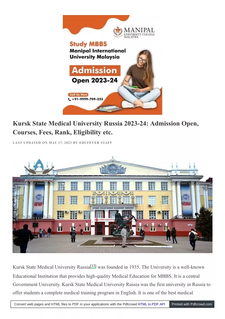 kursk state medical university russia 2023