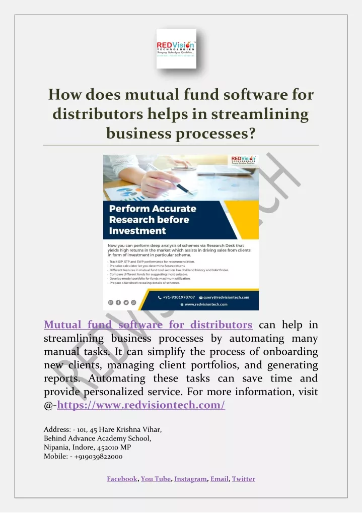 how does mutual fund software for distributors