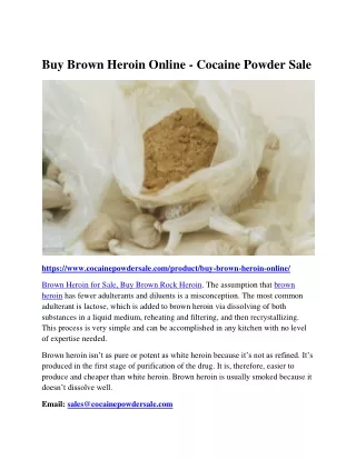 Buy Brown Heroin Online