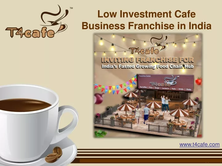 low investment cafe business franchise in india