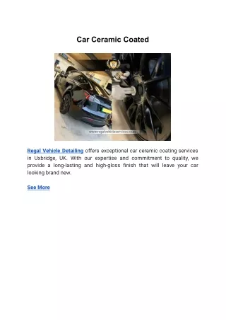 car ceramic coated