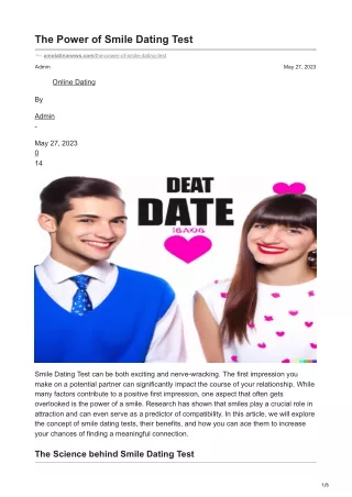 the power of smile dating test