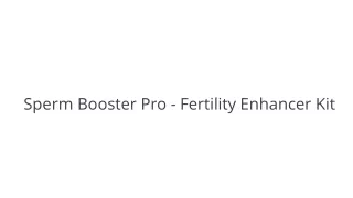 Male fertility booster