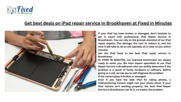 get best deals on ipad repair service