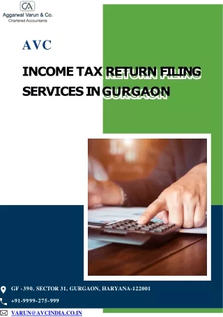 Reliable Income Tax Return Filing Services in Gurgaon - AVC