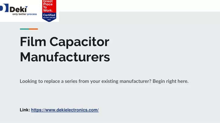 film capacitor manufacturers