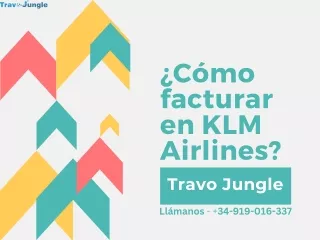 ¿Cómo facturar en KLM Airlines