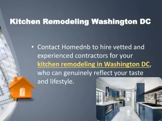 Kitchen Remodeling Washington DC