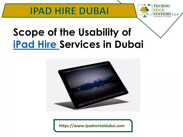 scope of the usability of ipad hire services