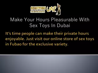 Sex Toys in Dubai- Adultvibesuae