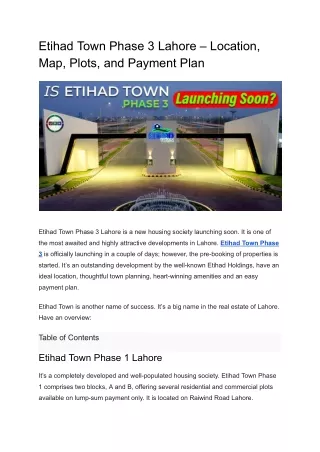 Etihad Town Phase 3