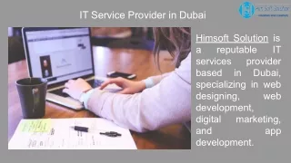 IT Service Provider in Dubai