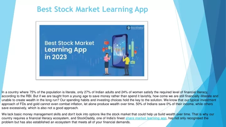 best stock market learning app