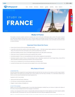 Study in France Colleges, Fees, Cost, Scholarships and VISA