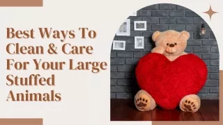 Best Ways To Clean & Care For Your Large Stuffed Animals