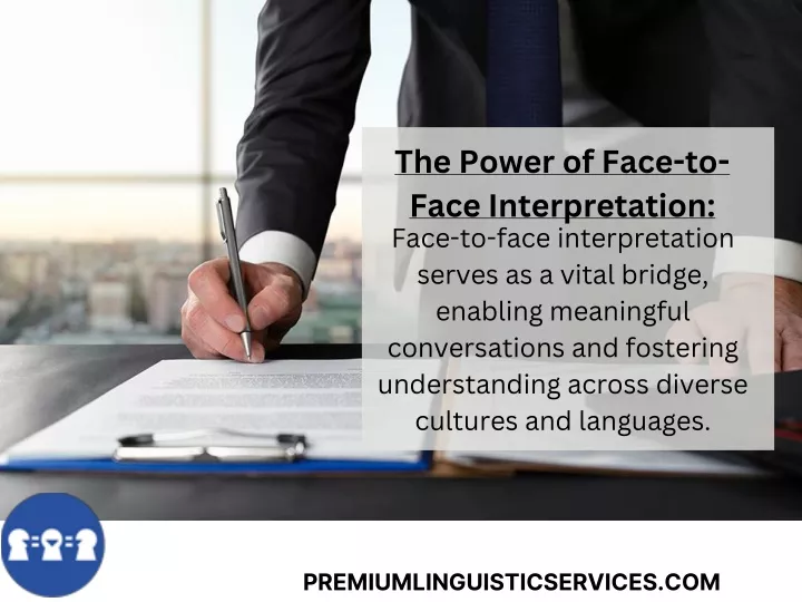 the power of face to face interpretation