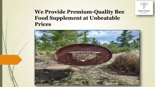We Provide Premium-Quality Bee Food Supplement at Unbeatable Prices