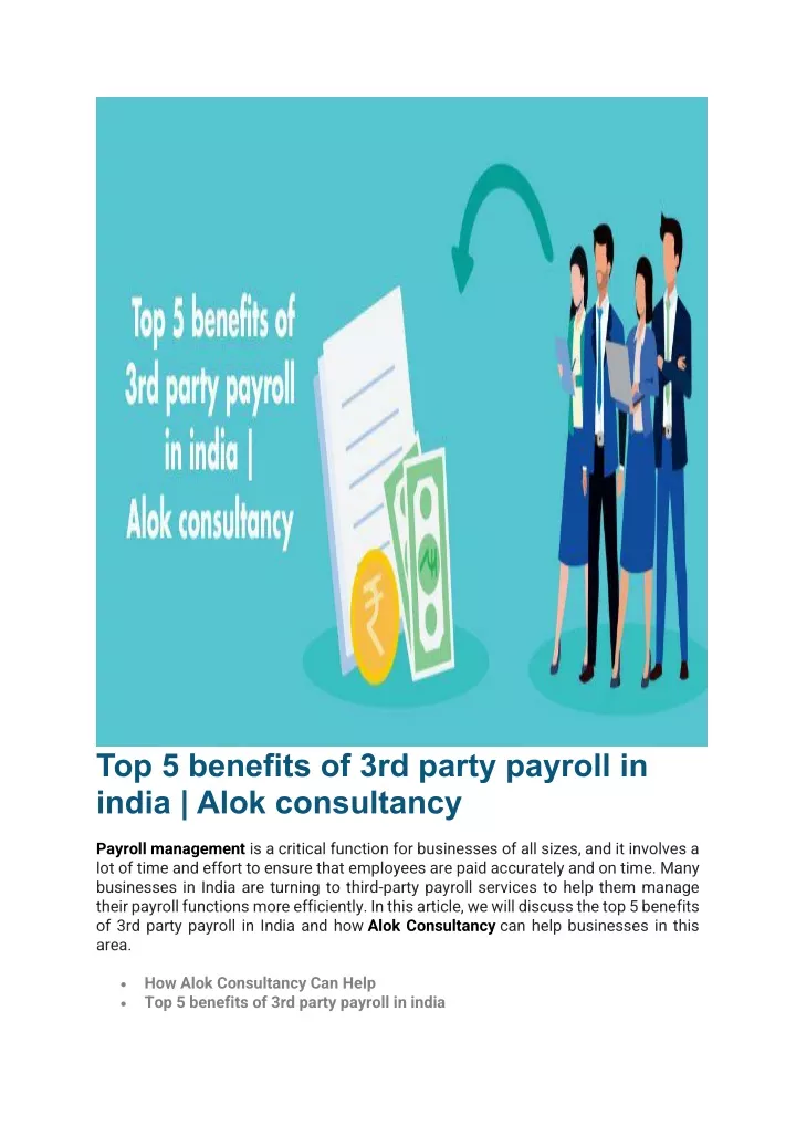 top 5 benefits of 3rd party payroll in india alok