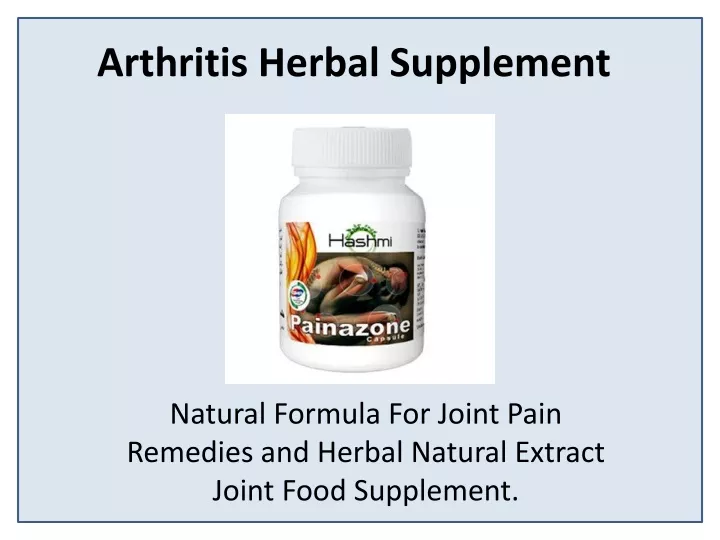 arthritis herbal supplement