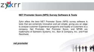 NET Promoter Score (NPS) Survey Software & Tools