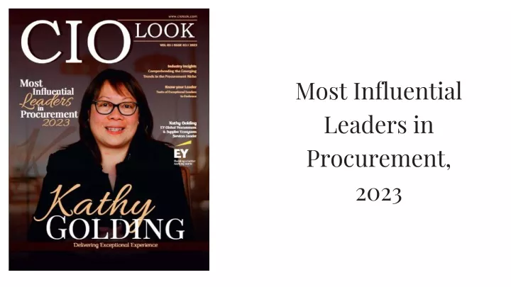 most influential leaders in procurement 2023