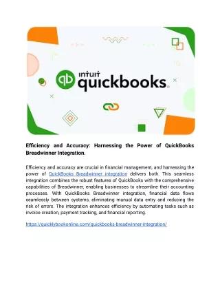 Efficiency and Accuracy_ Harnessing the Power of QuickBooks Breadwinner Integration