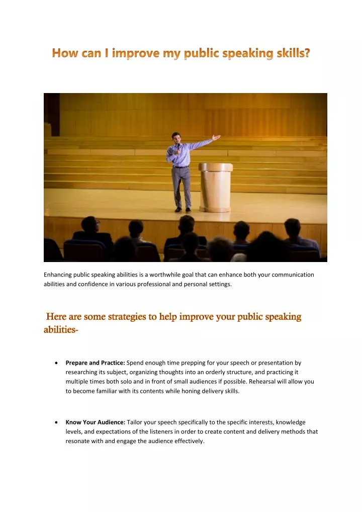 enhancing public speaking abilities