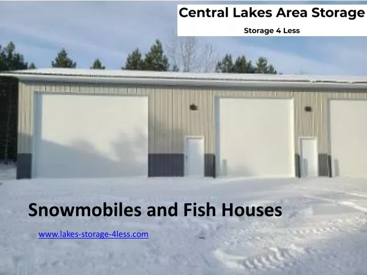 snowmobiles and fish houses