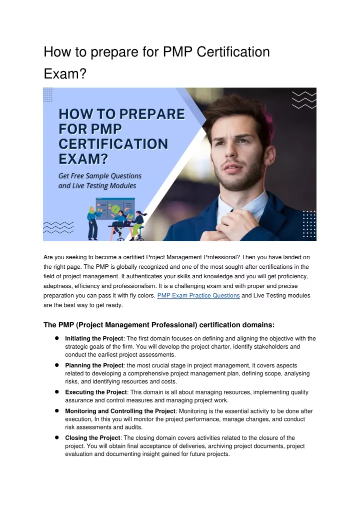 how to prepare for pmp certification exam