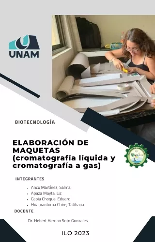 Elaboración de maquetas artesanales de los equipos cromatógrafo líquido (HPLC) y