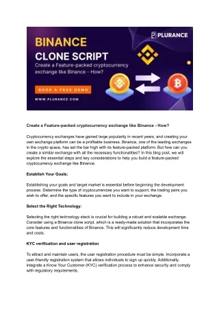 Create a Feature-packed cryptocurrency exchange like Binance - How ?