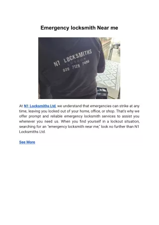 emergency locksmith near me