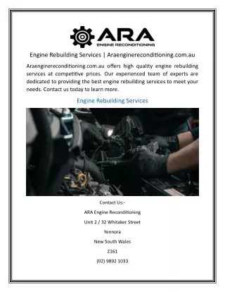 engine rebuilding services
