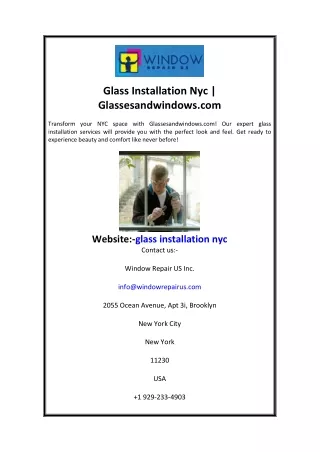 glass installation nyc glassesandwindows com