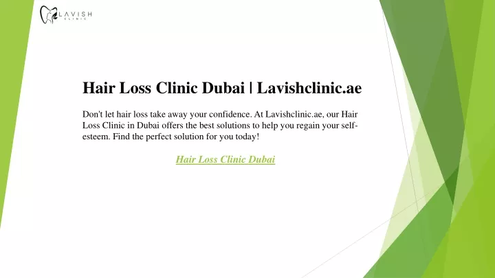 hair loss clinic dubai lavishclinic