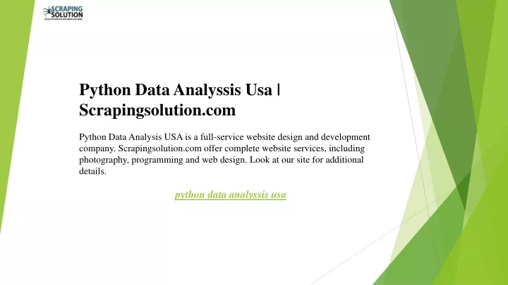 python data analyssis usa scrapingsolution